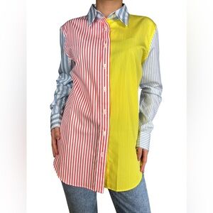 Lauren Ralph Lauren Striped Color-block Button-Up Shirt